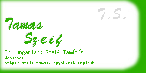 tamas szeif business card